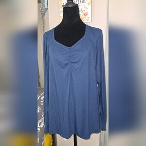 (I) LuLaRoe Deep Blue Long Sleeve Top